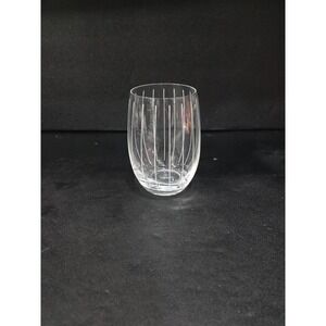 Mikasa Cheers Stemless Wine Glass‎ Thin Vert Lines 5" Mint!